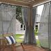 No. 918 Millennial Amina Open Weave Indoor/Outdoor Sheer Tab Top Curtain Panel Polyester in Gray | 96 H x 50 W in | Wayfair WF-2GDPA40