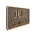 Montague Metal Products Inc. Madison 2 Line Address Plaque Metal | 9.25 H x 17 W x 0.25 D in | Wayfair PCS-0026S2-W-CS