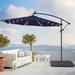 Arlmont & Co. 10Ft. Offset Patio LED Umbrella Hanging Umbrella | 96.5 H x 120 W x 120 D in | Wayfair 1F4E691F64B94824A5F4A0AB4315F370