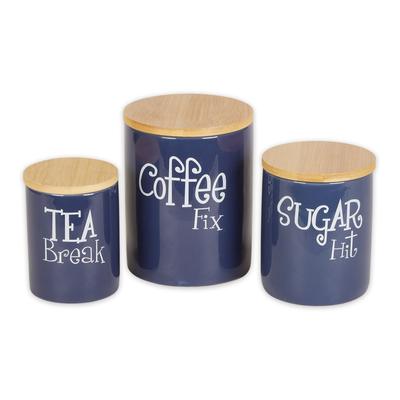 DII Coffee/Sugar/Tea Ceramic Canister (Set of 3)