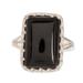 Black Reflection,'Sterling Silver Ring with Black Jade Stone from Guatemala'