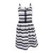 Jessica Simpson Dresses | Jessica Simpson Women's Striped Fit & Flare Dress - Black/White | Color: Black | Size: Various