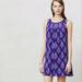 Anthropologie Dresses | Maeve By Anthropologie Petal Stamped Purple 100% Silk Swing Dress Size Small | Color: Blue/Purple | Size: S