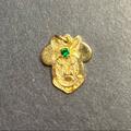 Disney Jewelry | Minnie Mouse Charm W/Green Stone, Approximately 1/2 Inch In Length, Gold Tones | Color: Gold/Green | Size: Approximately 1/2 Inch In Length