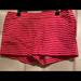 J. Crew Shorts | Jcrew Red Striped Side Zip Cotton Shorts | Color: Red/White | Size: 14