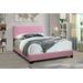 "Jordan Contemporary All-In-One Upholstered Queen Bed in Bubblegum Pink - Progressive Furniture U390-20 "