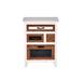 "Layover Transitional Nightstand in White/Natural/Iron - Progressive Furniture A223-69 "