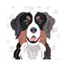 East Urban Home Bernese Mountain Dog by Simon Hart - Wrapped Canvas Graphic Art Canvas | 12 H x 12 W x 0.75 D in | Wayfair