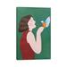 East Urban Home Woman & Bird by Sally B - Wrapped Canvas Painting Canvas | 26 H x 18 W x 1.5 D in | Wayfair 359B13499FC04DC694FB99DBD01624D8