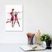 East Urban Home Women Volleyball Players in Watercolor by Paul Rommer - Wrapped Canvas Graphic Art Canvas | 12 H x 8 W x 0.75 D in | Wayfair