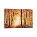 East Urban Home Autumn Forest Painting by Valery Rybakow - Wrapped Canvas Painting Metal in Green | 26 H x 40 W x 1.5 D in | Wayfair