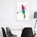 East Urban Home Man Tennis Player in Watercolor I by Paul Rommer - Wrapped Canvas Painting Print Metal | 40 H x 26 W x 1.5 D in | Wayfair