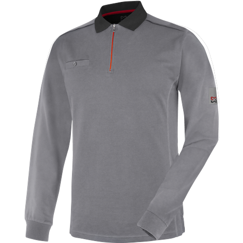Polo de travail à manches longues Stretch X Würth MODYF gris