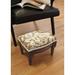 Tan Magnolia Footstool with wood stained finish
