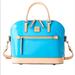 Dooney & Bourke Bags | Dooney & Bourke Patent Leather Domed Zip Satchel Sky One. Nwt | Color: Blue | Size: Os