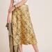 Anthropologie Skirts | Anthropologie Current Air Harmony Metallic Midi Skirt Small | Color: Yellow | Size: S