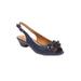Extra Wide Width Women's The Rider Slingback by Comfortview in Navy (Size 13 WW)