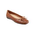 Wide Width Women's Gillian Flats by Trotters in Luggage (Size 9 W)