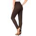 Plus Size Women's Skinny-Leg Comfort Stretch Jean by Denim 24/7 in Chocolate (Size 34 W) Elastic Waist Jegging