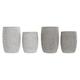 DKD Home Decor Blumentopf-Set, grau, Zementgrau (13 x 13 x 17 cm) (15 x 15 x 21 cm) (2 Stück)