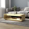 Susany Coffee Table Side Sofa Storage Living Room Home Furniture Accessories Household Couch Accent Unit Desk 110x50x33.5 cm Solid Pinewood, Nature