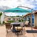 Aok Garden 120" Cantilever Umbrella Metal in Blue/Navy | 96.5 H x 120 W x 120 D in | Wayfair JC-UM-34Q