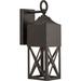 Longshore Tides 1-Light Dark Sky Farmhouse Outdoor Large Wall Lantern Light Aluminum/Metal in Brown | 18.37 H x 5.75 W x 8.25 D in | Wayfair