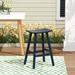 Rosalind Wheeler Waretown Patio Bar Stool Plastic in Blue | 29 H x 20.5 W x 17 D in | Wayfair 9709CEB928084F9DA71FB585CE75ECA8