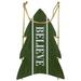 Northlight Seasonal 18.25" Green Wooden "BELIEVE" Christmas Snow Sled Decoration | 18.25 H x 11 W x 4 D in | Wayfair NORTHLIGHT HH87689