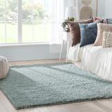 White 47 x 1.8 in Area Rug - Well Woven kids Elle Basics Emerson Plain Textured Seafoam Green Shag Area Rug Polypropylene | 47 W x 1.8 D in | Wayfair