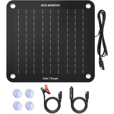 10W 12V Solar Autobatterie Ladegerät, Solarmodul Erhaltungsladung, tragbares Solarpanel