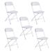 5 Pack Plastic Folding Chair Indoor Outdoor Portable Stackable Seat
