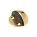 Floor Door Stopper with Rubber Bumper Adhesive/Screw Mounted Gold Tone - Gold Tone - 1pcs