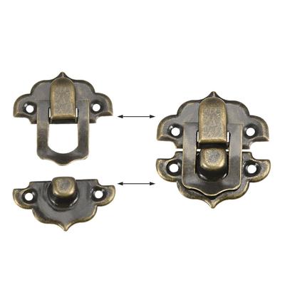 Box Latch, Small Size Bronze Decorative Hasp Jewelry cases Catch w Screw 30 Sets - 30mm x 29mm,30 pcs