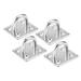 304Stainless Steel 6mm Thick Ring Square Sail Shade Pad Eye Plate 4pcs - 6mm Thick,1.6"X1.4",4 Pack