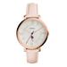 Women's Fossil Pink Ball State Cardinals Jacqueline Date Blush Leather Watch