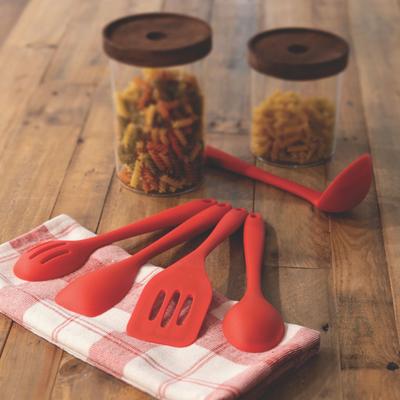 5-Piece Silicone Cooking Tools by Better Houseware in Red