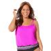 Plus Size Women's Loop Strap Blouson Tankini Top by Swimsuits For All in Fluorescent Pink Pink (Size 28)