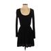 Frenzii by Jully Kang Casual Dress - A-Line: Black Solid Dresses - Women's Size Small