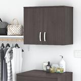 Bush Business Furniture Universal Closet Wall Cabinet w/ Doors & Shelves Manufactured Wood in Gray | 24.17 H x 28.35 W x 15.51 D in | Wayfair