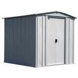 Arrow 6 ft. W x 7 ft. D Steel Vertical Storage Shed in Gray | 72.88 H x 76.25 W x 83.5 D in | Wayfair CLG67FG