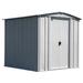 Arrow 6 ft. W x 7 ft. D Steel Vertical Storage Shed in Gray | 72.88 H x 76.25 W x 83.5 D in | Wayfair CLG67FG