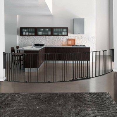 Inspirer Canada Inc. Six Paneled Fireplace Safety Gate Metal in Black | 29.5 H x 147 W x 1 D in | Wayfair 8010010061