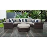 River Brook 6 Piece Outdoor Wicker Patio Furniture Set 06c Synthetic Wicker/All - Weather Wicker/Wicker/Rattan | Wayfair RIVER-06C-BEIGE