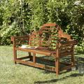 Hanna - Banc de jardin Sumatra en bois teck huilé