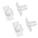 2 Set French Doors Fitting Stainless Steel Ball Catch w Strike Plate - Silver Tone