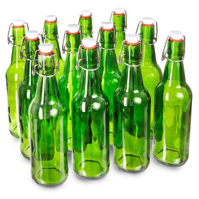 16 oz Green Grolsch Bottle, 12-pack - 12x11x9 in.