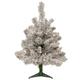 2' Medium Flocked Madison Pine Artificial Christmas Tree Clear Lights - 2 Foot