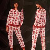 Disney Intimates & Sleepwear | Disney Mickey Red Womens Lounge Jogger Pajamas Two Piece Xl Soft New | Color: Red | Size: Xl
