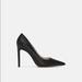 Zara Shoes | Black Zara Leather Heels - Sz 39 (8 In Us) | Color: Black | Size: 8